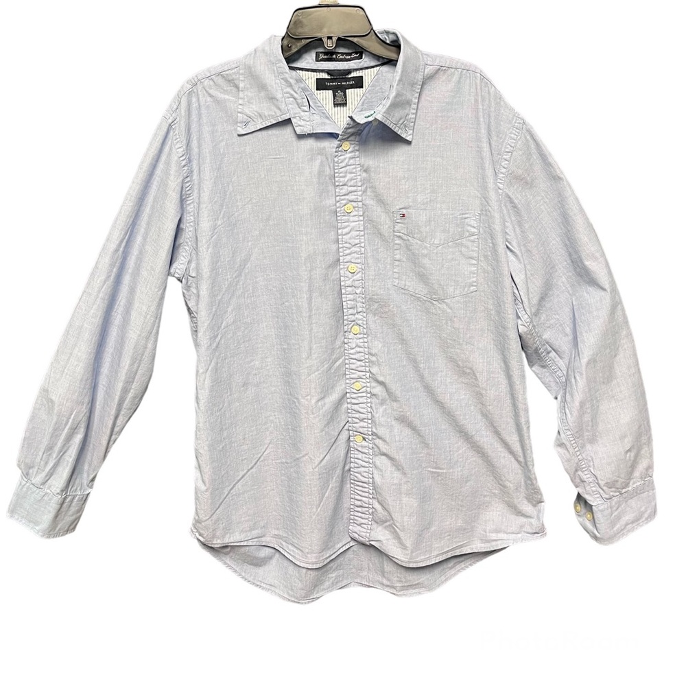 Tommy Hilfiger Mens XL Blue Long Sleeve Shirt